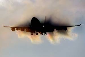 747 à l'atterrissage